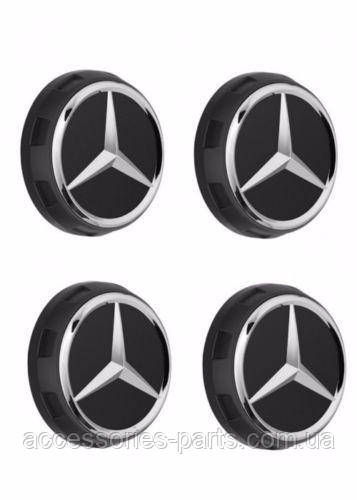 Ковпачок на диск чорний матовий AMG Mercedes-Benz Новий Оригінальний , фото 1