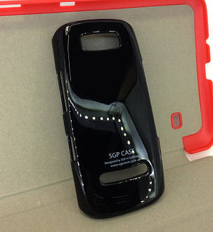 Чохол для Nokia Asha 305 накладка на бампер протиударний SgP Case чорний, фото 1