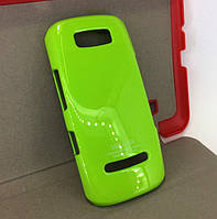 Чехол для Nokia Asha 305 накладка бампер противоударный SgP Case салатовый