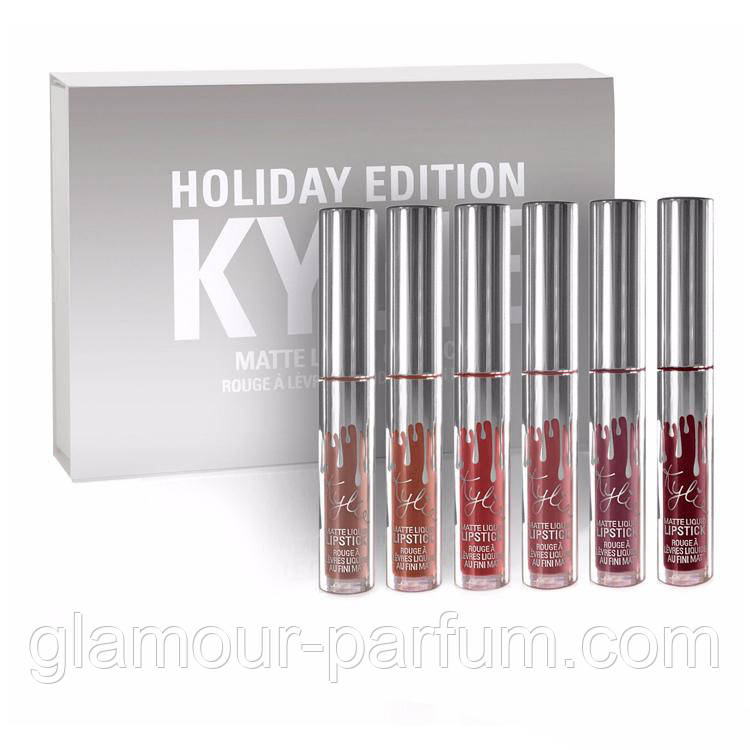 Набір рідких матових помад Kylie Holiday Edition (6 штук)