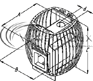 Дровяна каменка для лазні та сауни "Скала-15" без винесення, фото 2