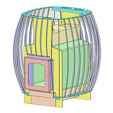 Дровяна каменка для лазні та сауни "Скала-15" без винесення, фото 3