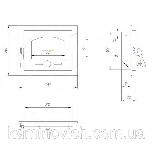 Дверца для печи SVT 470 - фото 3 - id-p541242084