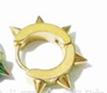 Сережки для пірсингу вух сталеві зі шипами 14 мм, фото 1