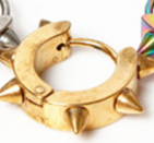 Сережки для пірсингу вух сталеві зі шипами 14 мм, фото 3