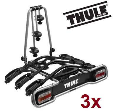 Велобагажник Thule EuroRide 943. Багажник для перевезення 3 велосипедів на фаркоп. Велокріплення. Велоплощадка