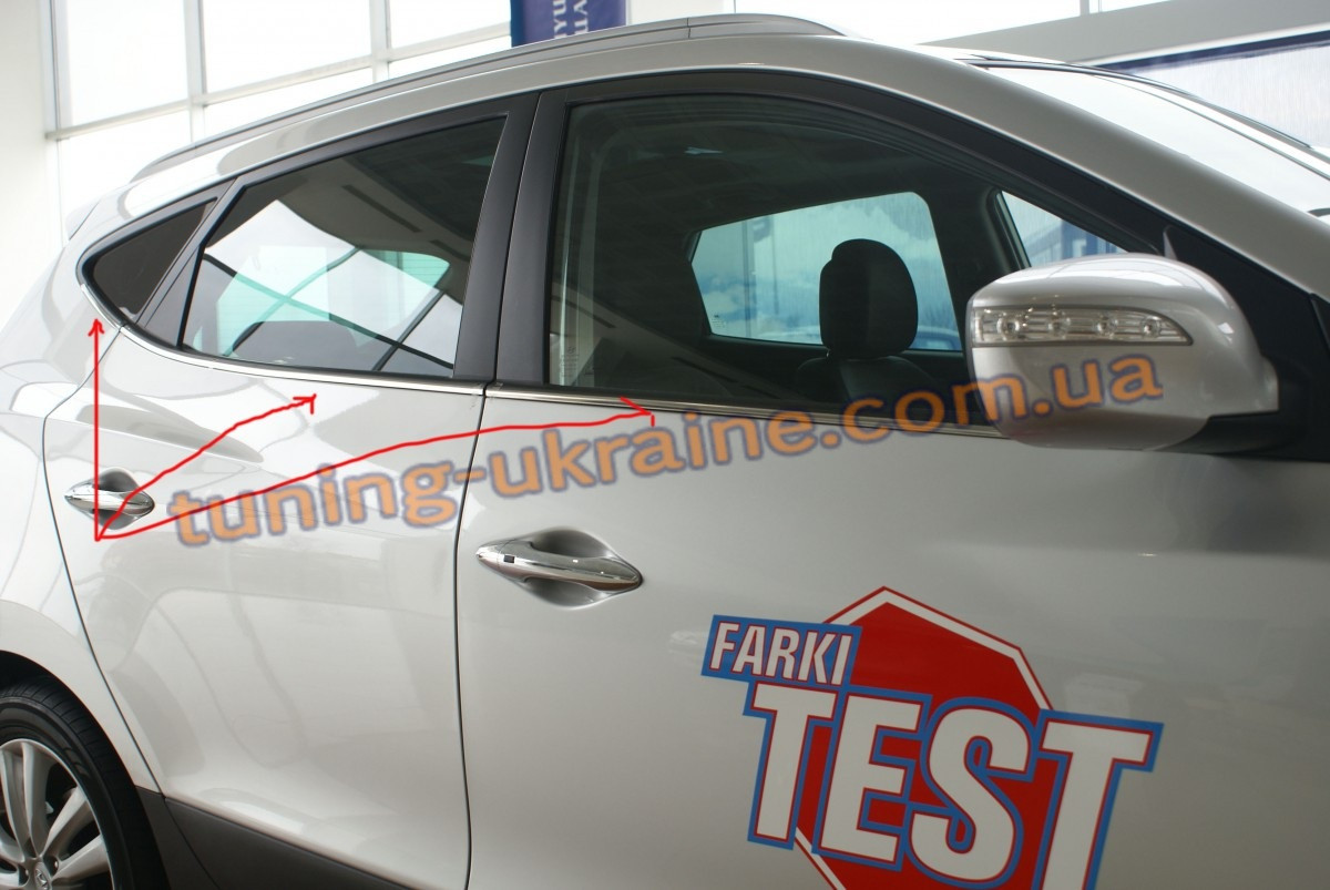 Нижні молдинги стекол Omsa на Hyundai ix35 2013-2015