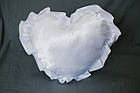 Подушка атласна серце, рюш білий, фото 2