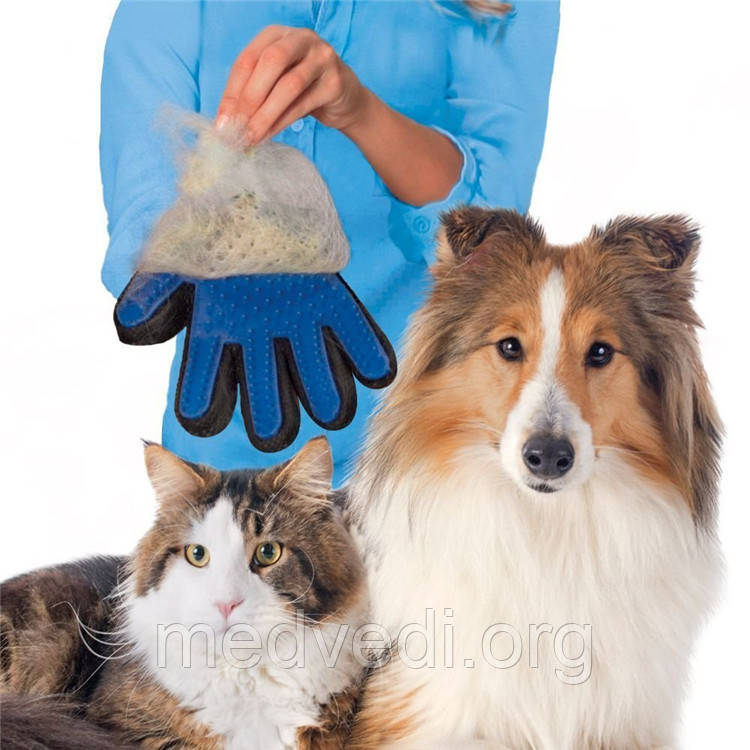 Pet Brush Glove — рукавичка для вичісування шерсті хатніх тварин