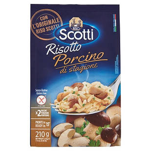 Ризото Riso Scotti Risotto Porcino (з білими грибами), 210 грамів