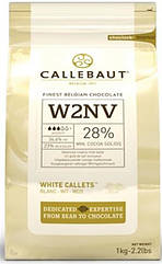 Шоколад білий Callebaut W2 28% какао, 1 кг