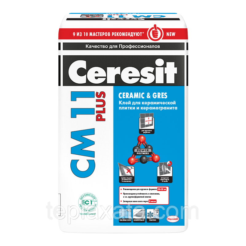 СERESIT CM-11 Plus Клей для плитки Ceramic/ Gres (25 кг)