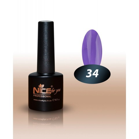 Гель-лак Nice for you No 34 лавандово-бузковий 8,5 мл