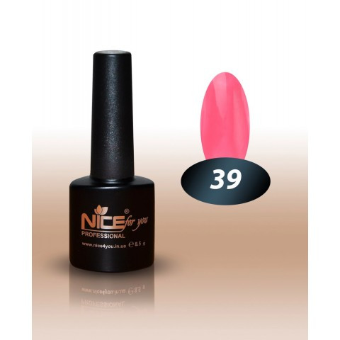 Гель-лак Nice for you No 39 темно-рожевий 8,5 мл