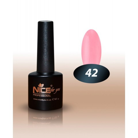 Гель-лак Nice for you No 42 рожевий гламур 8,5 мл
