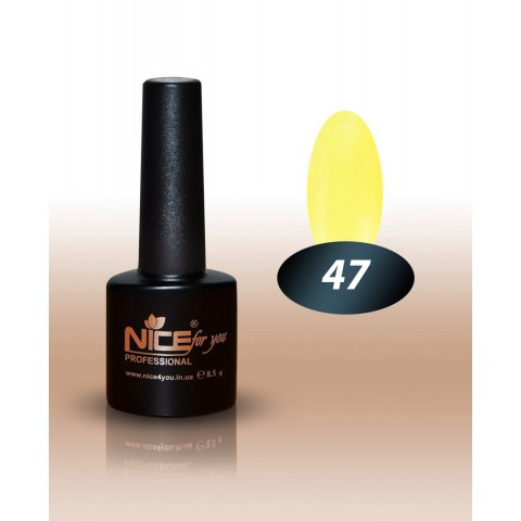 Гель-лак Nice for you No 47 яскраво-жовтий 8,5 мл