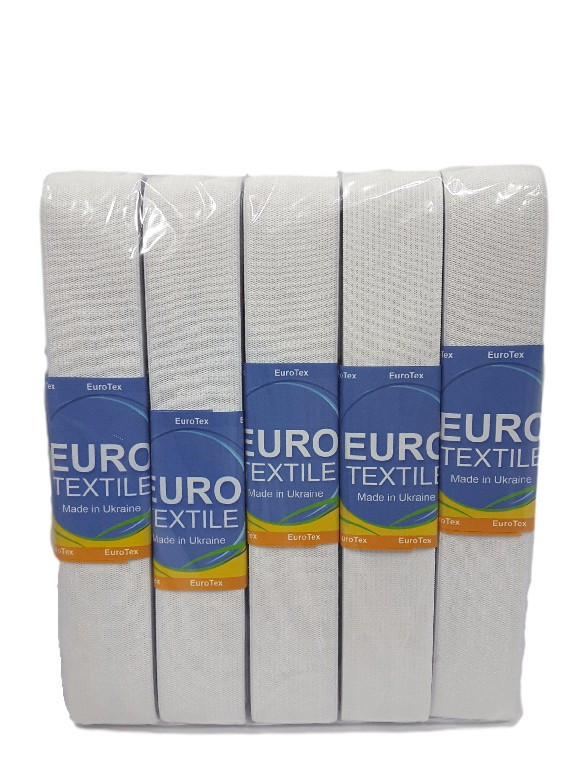 Гумка для одягу широка біла, фото 1