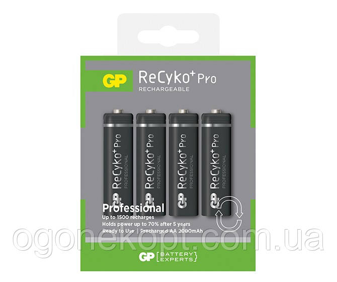 Акумуляторна батарейка GP ReCyko+ Pro Professional 2100AAHCBN-U4, 1.2V