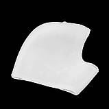 Силіконовий напівносок на п'яту, білий колір, 1 шт., фото 3