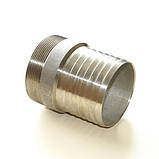 Штуцер під шланг із зовнішнім різьбленням G1"х32мм ст. 12Х18Н10Т, фото 4