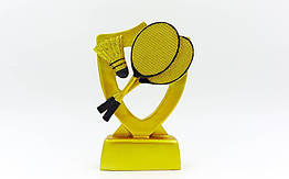 Нагорода спортивна Бадмінтон (статуетка нагородна) C-1289-B5: 16х11х3,5см