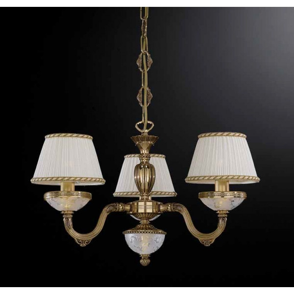 Люстра RECCAGNI ANGELO L 6502/3 золото/скло/тканина