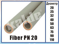 Труба ппр FIBER(скловолокно) Kalde ∅25 PN 20