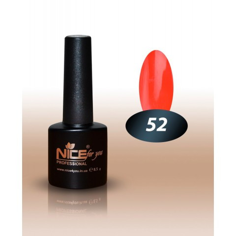 Гель-лак Nice for you No 52 червоно-кораловий 8,5 мл