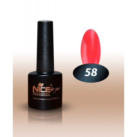 Гель-лак Nice for you No 58 рубіново-червоний 8,5 мл