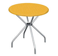 Круглый стол с алюмин. ножками "Beta" 80 см Holiday, желтый