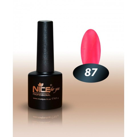 Гель-лак Nice for you No 87 малиново-кораловий 8,5 мл