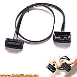 Подовжувач роз'єму OBD2 16-pin подовжуючий кабель мама-тато ELM327 подовжувач OBDII OBD2 подовжувач 100см, фото 3