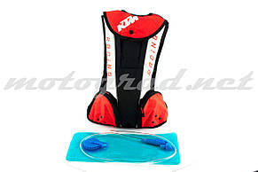 Рюкзак чорно-біло-жовтогарячий звужений KTM