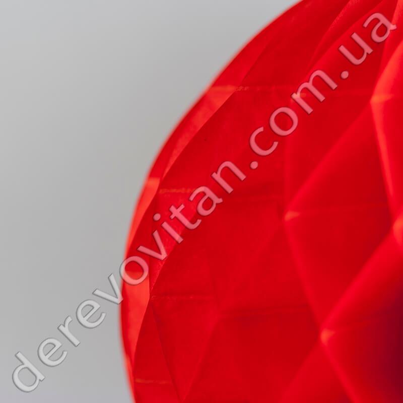 Бумажный шар-соты, красный, 20 см - фото 2 - id-p202620059