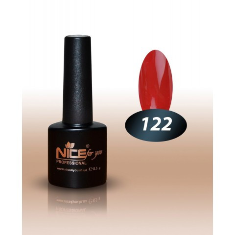 Гель-лак Nice for you No122 рудий-червоний 8,5 мл