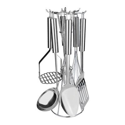 Набір кухонного приладдя з підставкою Bohmann BH-7786, 7 предметів, з нержавіючої сталі