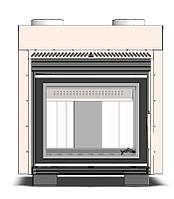 Камин Малыш акула LUX с радиатором и стыковочной планкой и кожухом