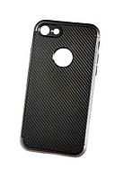 Мягкий чехол-накладка IPAKY Carbon для iPhone 7 и iPhone 8 черный