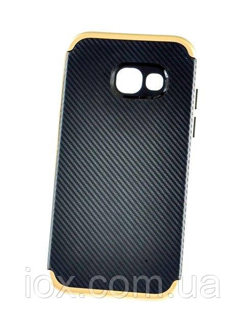 Чорно-золотий чохол IPAKY Carbon Samsung Galaxy A3 2017 / A320, фото 1