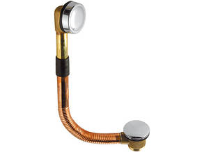 Сифон для ванни латунь випуски хром натискна система (push) Remer 96