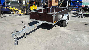 Причіп бортовий односний фанерний посилений 2,5 м х 1,3 м х 0,42 м борт. Цинк.