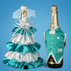 Прикраса (одяг) для весільного шампанського 2706-30