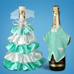 Прикраса (одяг) для весільного шампанського 2706-31