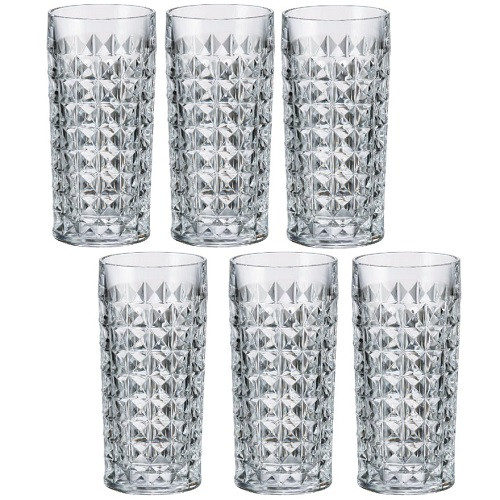 Набір склянок для води Bohemia diamond 260 мл 6 шт