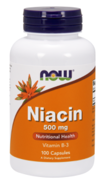 Ниацин, Vitamin B-3, Now Foods Niacin (vitamin B3) 500mg 100vcap, фото 1