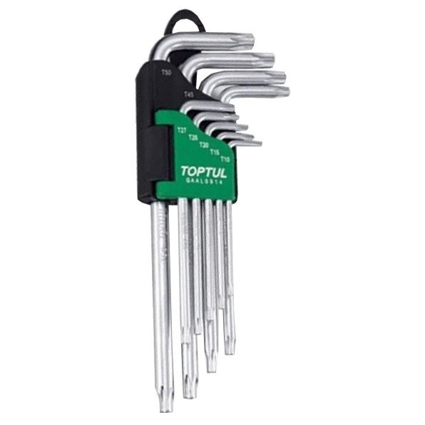 Набір Г-обр. ключів TORX T10-T50 9ед. довгих Toptul GAAL0914 (Тайвань)