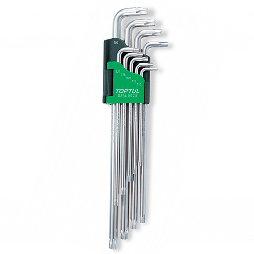 Набір Г-обр. ключів TORX T10-T50 9ед. супердлинных Toptul GAAL0923 (Тайвань)