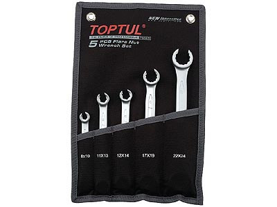 Набір ключів розрізних 5 шт. 8-24 (чорний чохол) Toptul GPAQ0502 (Тайвань), фото 1