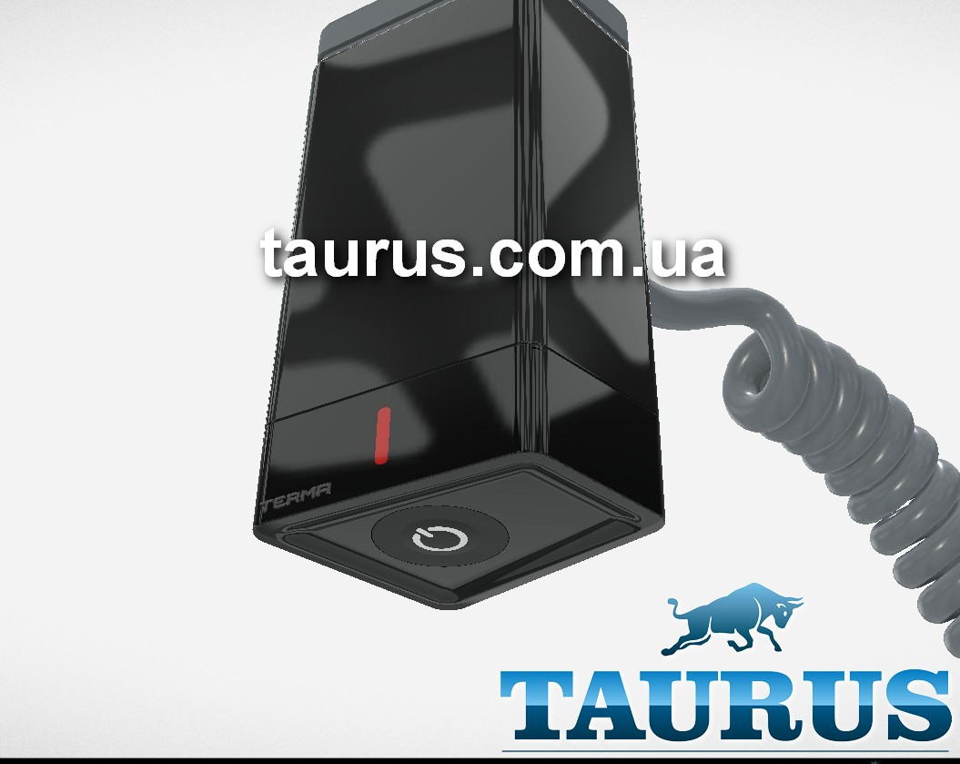 Чорний електроТЕН TERMA ONE Black профіль трапеція T36х40: регулятор 45 і 60С; +таймер 2 год, під пульт ДК + LED