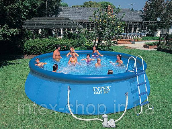 Надувний басейн Intex 28176 (56905) (549х122 см) ільтр, сходи, тент, підстилка...